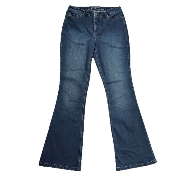 Gloria Vanderbilt Bootcut Jeans 6 Blue Mid Rise Stretch Womens Measures 29 x 31 - Picture 1 of 9